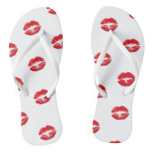 Romantische rode lippen kussen teenslippers (Voetbed)