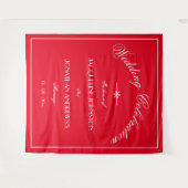 Romantische Rode Persoonlijke Chic Trouw Achtergro Wandkleed (Voorkant (horizontaal))