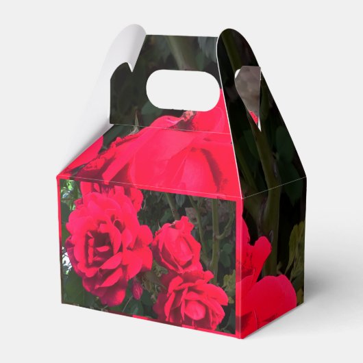 Romantische rode roos bloem cadeau bedankdoosjes (Voorkant Zijde)