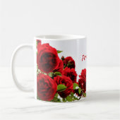 Romantische rode roos bloem koffiemok (Links)
