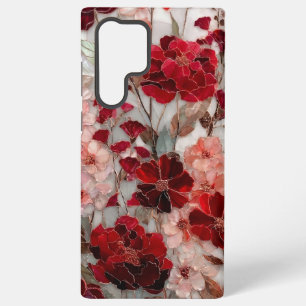 Romantische rode roos bloemstuk samsung galaxy hoesje