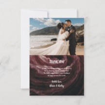 Romantische Rode Roos Bourgondië Bedankkaart