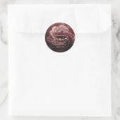 Romantische Rode Roos Bourgondië Trouwsticker Ronde Sticker (Tas)