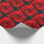 Romantische rode roos cadeaupapier (Hoek)