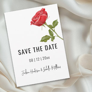 Romantische Rode Roos Huwelijk Bewaar De Datum Save The Date
