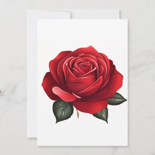 Romantische rode roos huwelijksuitnodigingen kaart (Achterkant)