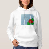 Romantische Rode Roos Klassieke Bloemen Hoodie (Voorkant)