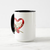 Romantische Rode Roos Liefde Hart Mok (Voorkant links)