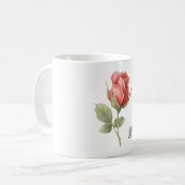 Romantische Rode Roos Liefde Koffiemok (Voorkant links)