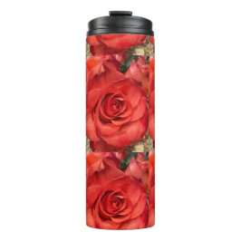 Romantische Rode Roos Macro Thermische Tumbler Thermosbeker