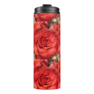Romantische Rode Roos Macro Thermische Tumbler Thermosbeker
