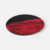 Romantische rode roos papier partij bord (Gekanteld)