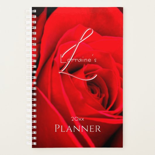 Romantische Rode Roos Planner (Voorkant)