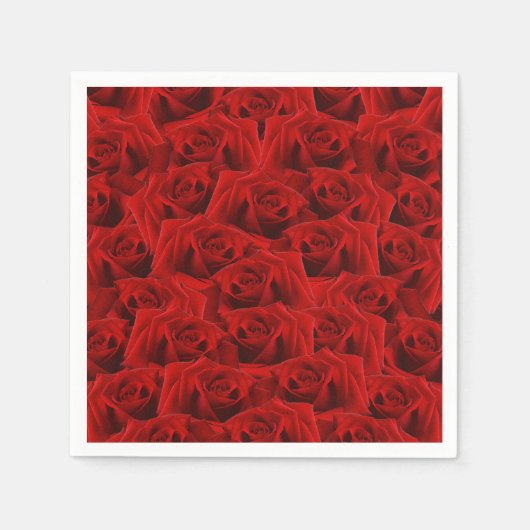 Romantische rode roos servet (Voorkant)