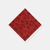 Romantische rode roos servet (Hoek)