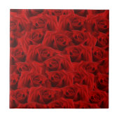 Romantische Rode Roos Tegeltje (Voorkant)