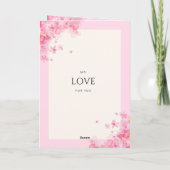 Romantische Rode Roos Valentijnsdag Kaart Liefde & (Achterkant)