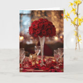 Romantische Rode Roos Valentijnsdag Liefdesboodsch Kaart (Gele Bloem)