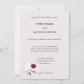 Romantische Rode Roos Witte Vogel Bloemen Huwelijk Kaart (Voorkant)