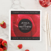 Romantische Rode Roze Florale bruiloft Servet (Insitu)