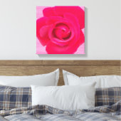 Romantische Rode Roze Roos Canvas Afdruk (Insitu (Slaapkamer))
