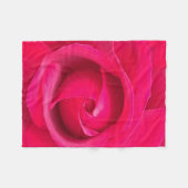 Romantische rode roze roos fleece deken (Voorkant (Horizontaal))