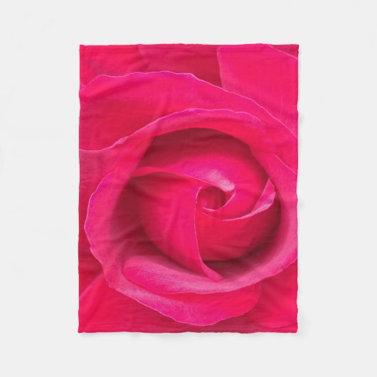 Romantische rode roze roos fleece deken (Voorkant)