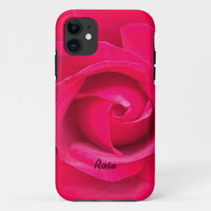 Romantische Rode Roze Roos Gepersonaliseerd Case-Mate iPhone Case