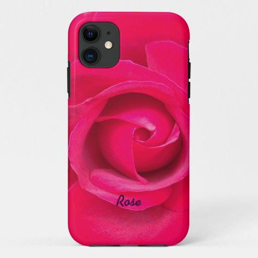 Romantische Rode Roze Roos Gepersonaliseerd Case-Mate iPhone Case (Achterkant)