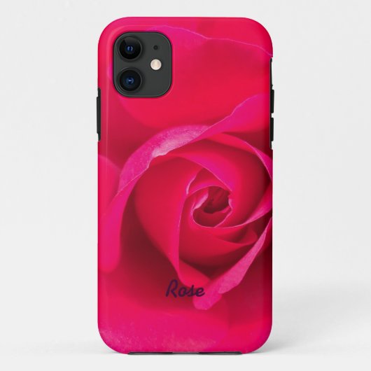Romantische rode roze roos gepersonaliseerd v2 Case-Mate iPhone case (Achterkant)