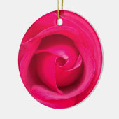 Romantische rode roze roos keramisch ornament (Links)