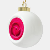 Romantische rode roze roos keramische bal ornament (Rechts)
