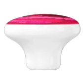 Romantische rode roze roos keramische knop (Zijkant)
