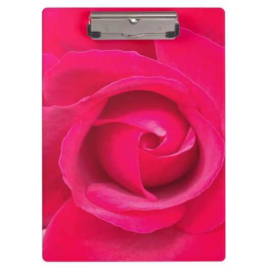 Romantische Rode Roze Roos Klembord (Voorkant)