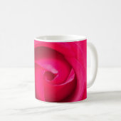 Romantische rode roze roos koffiemok (Voorkant rechts)