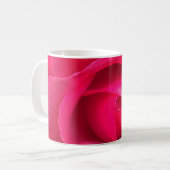 Romantische rode roze roos koffiemok (Voorkant links)