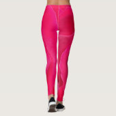 Romantische rode roze roos leggings (Achterkant)