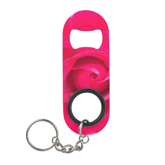 Romantische Rode Roze Roos Mini Flessenopener (Voorkant)