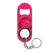 Romantische Rode Roze Roos Mini Flessenopener (Achterkant)