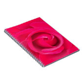 Romantische Rode Roze Roos Notitieboek (Rechterzijde)
