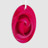 Romantische Rode Roze Roos Ornament (voorkant)