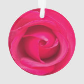 Romantische Rode Roze Roos Ornament (achterkant)