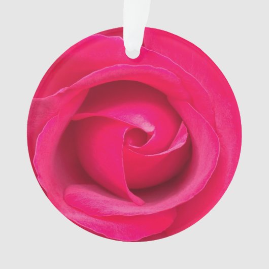 Romantische Rode Roze Roos Ornament (voorkant)
