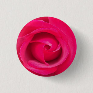 Romantische rode roze roos ronde button 3,2 cm