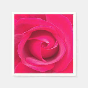 Romantische Rode Roze Roos Servet
