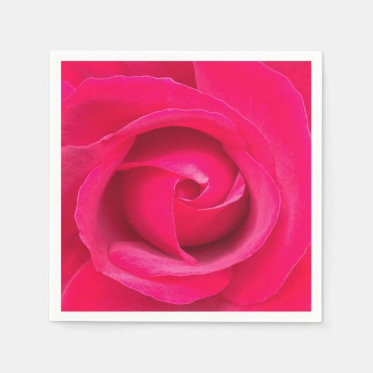 Romantische Rode Roze Roos Servet (Voorkant)