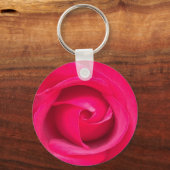 Romantische rode roze roos sleutelhanger (Voorkant)