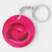 Romantische rode roze roos sleutelhanger (Achterkant)