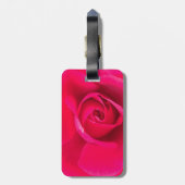 Romantische rode roze roos v2 bagagelabel (Achterkant verticaal)