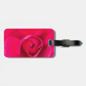 Romantische rode roze roos v2 bagagelabel (Achterkant horizontaal)